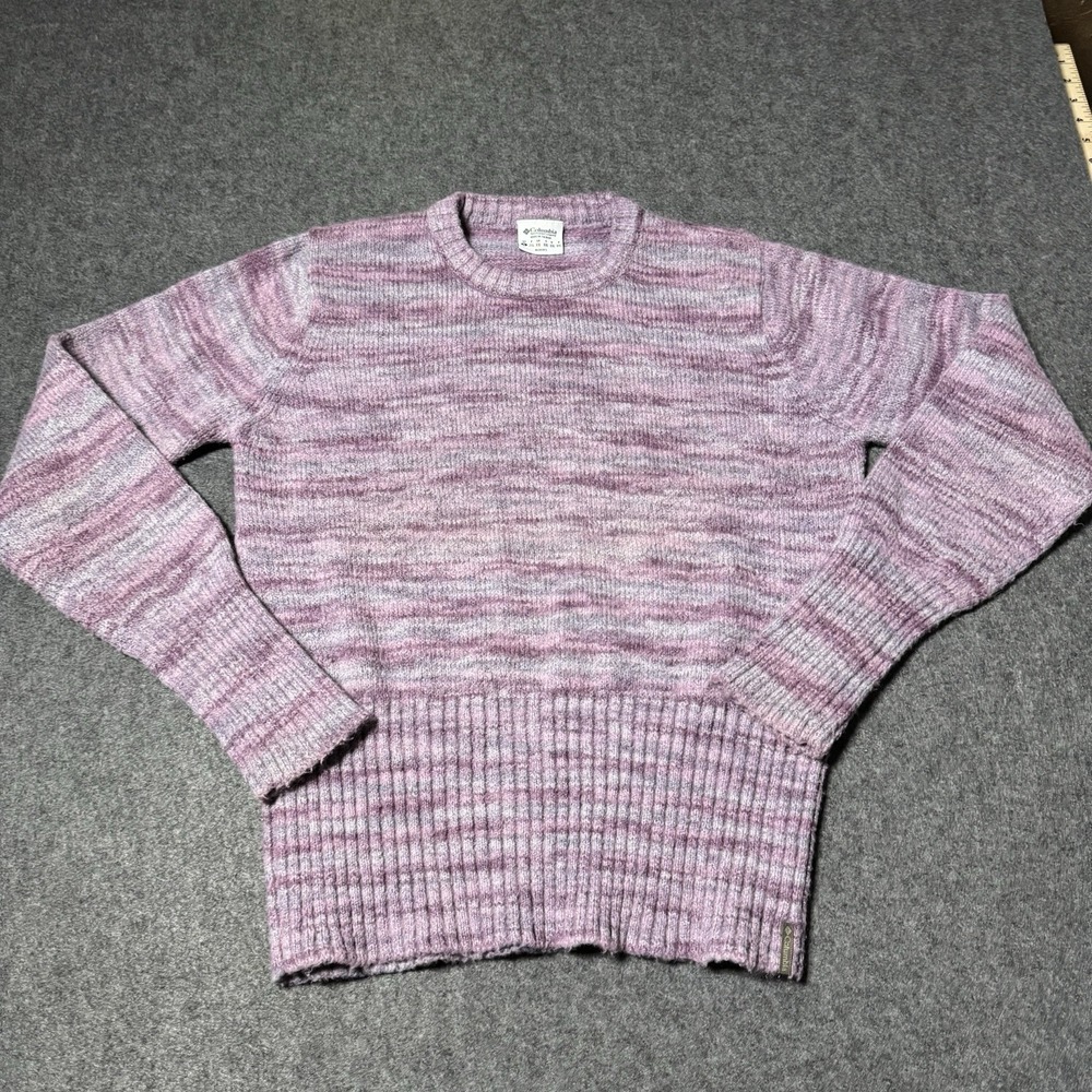 VTG Y2K‎ Columbia Womens Wool Blend Striped Sweater Purple Size XL Indie Outdoor